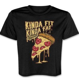 "PLATERONI" PIZZA CROP TOP - Kinda Fit Kinda Fat